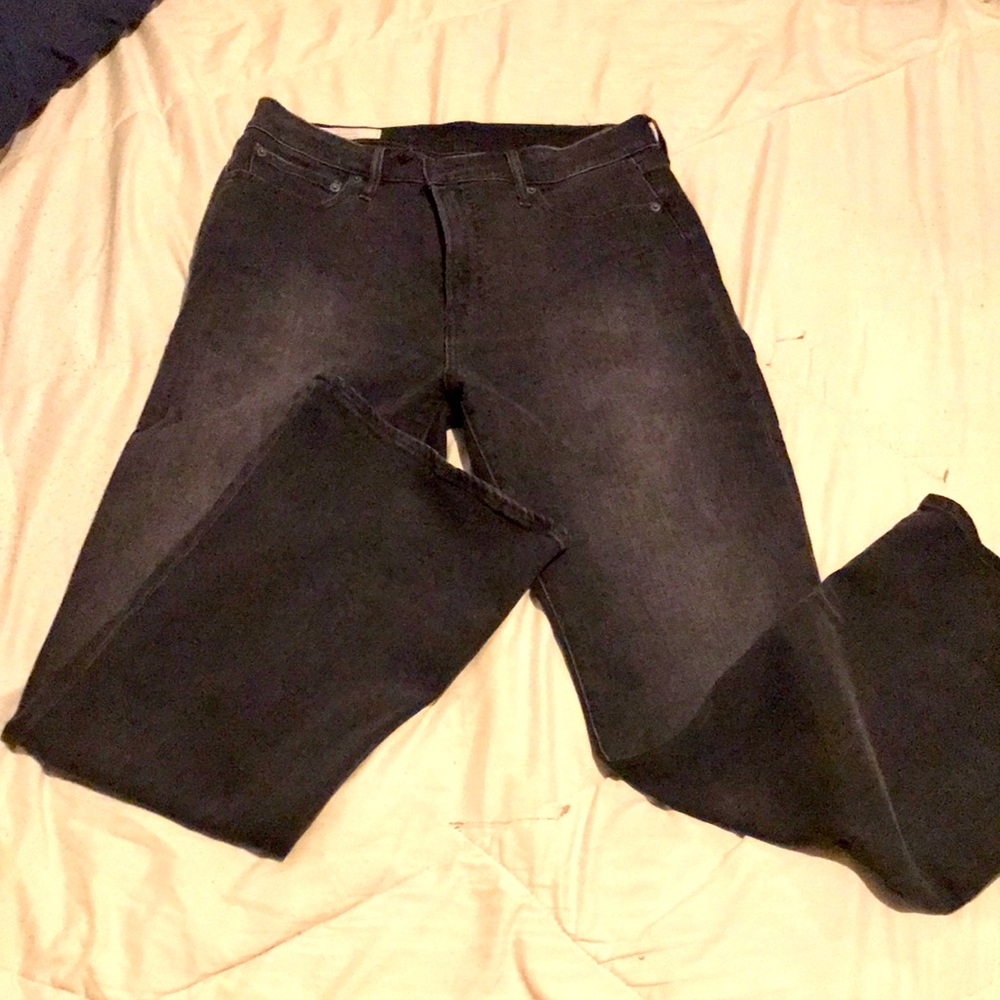 Gap denim flare high-rise washed out black never been worn
